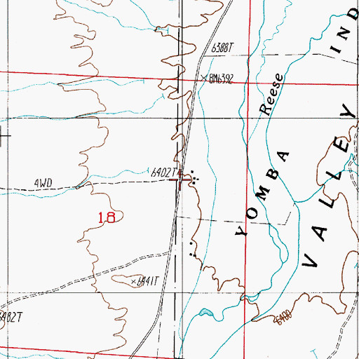 Topographic Map of J F Bowler Ranch, NV