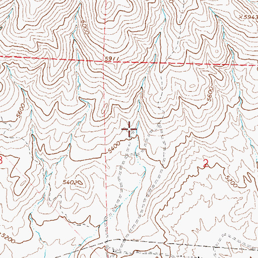Topographic Map of Blue Ravine, NV