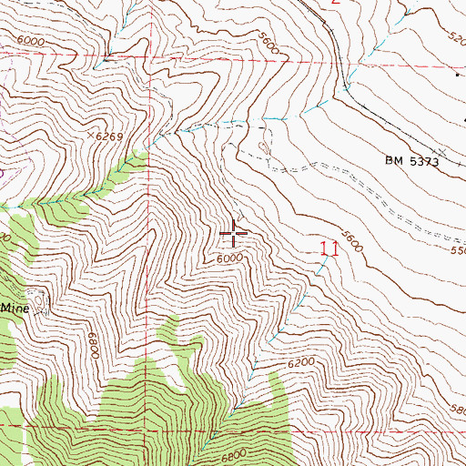 Topographic Map of India Ravine, NV