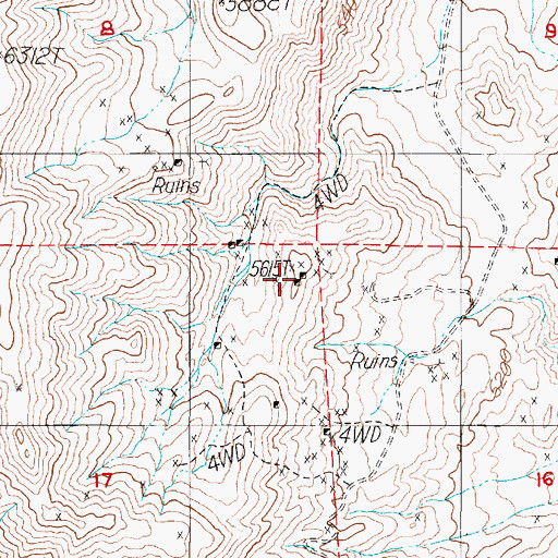 Topographic Map of Pocatello Mine, NV