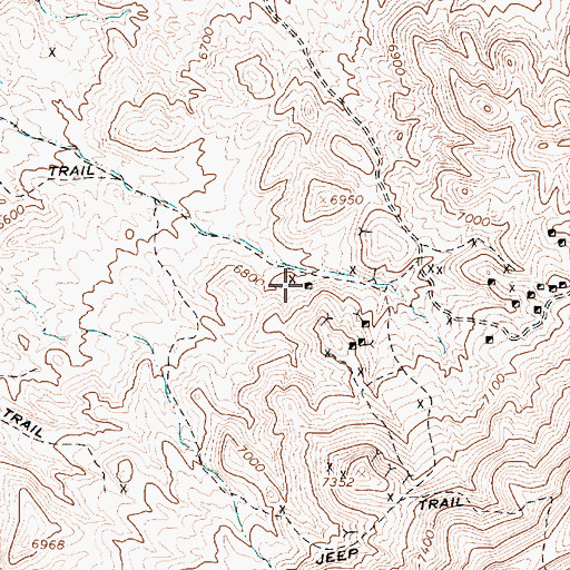 Topographic Map of Carrie Mine, NV