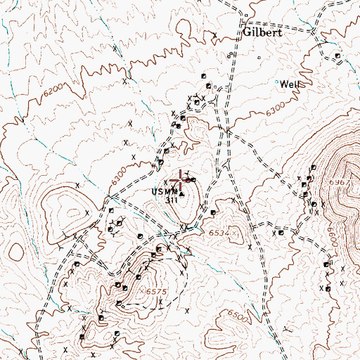 Topographic Map of Monte Cristo Mine, NV