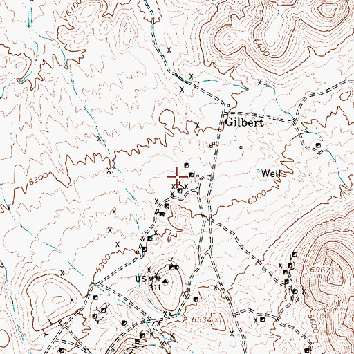 Topographic Map of Last Hope Mine, NV