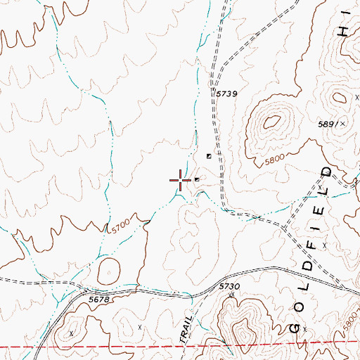 Topographic Map of Congress Mine, NV