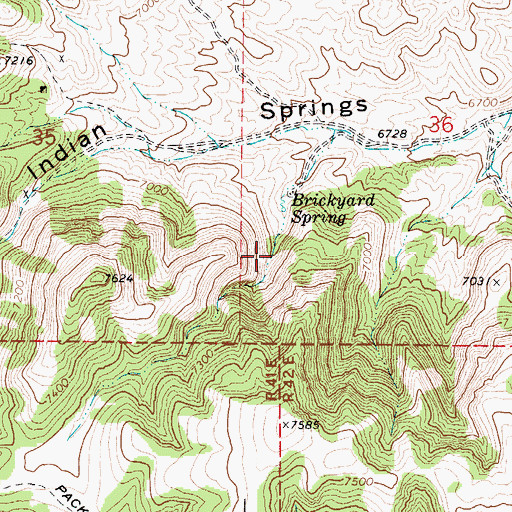 Topographic Map of Montezuma Mining District, NV