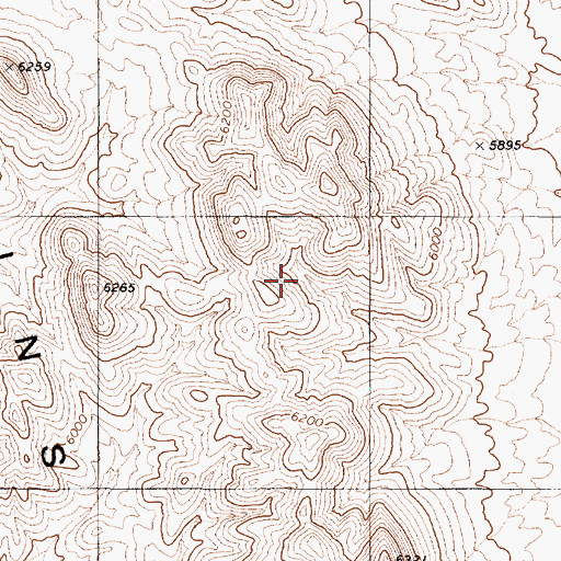 Topographic Map of Mickspot Mine, NV