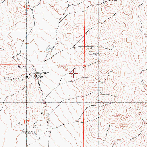 Topographic Map of Good Hope Mining District, NV