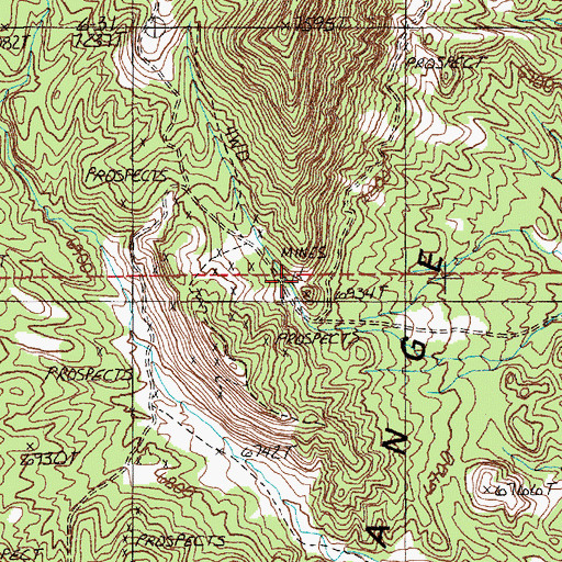 Topographic Map of Gibellini Mine, NV