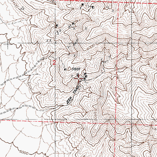 Topographic Map of Todd Mine, NV