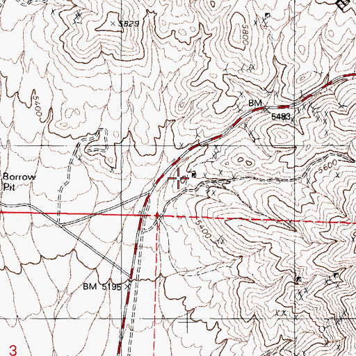 Topographic Map of Santa Fe Mine, NV