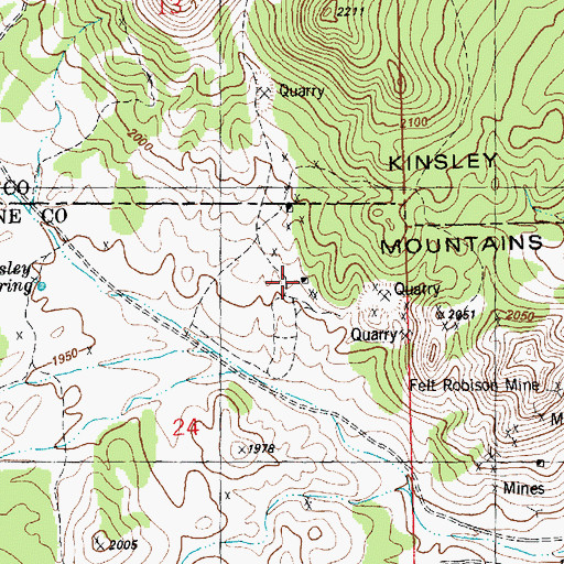 Topographic Map of Morning Star Mine, NV