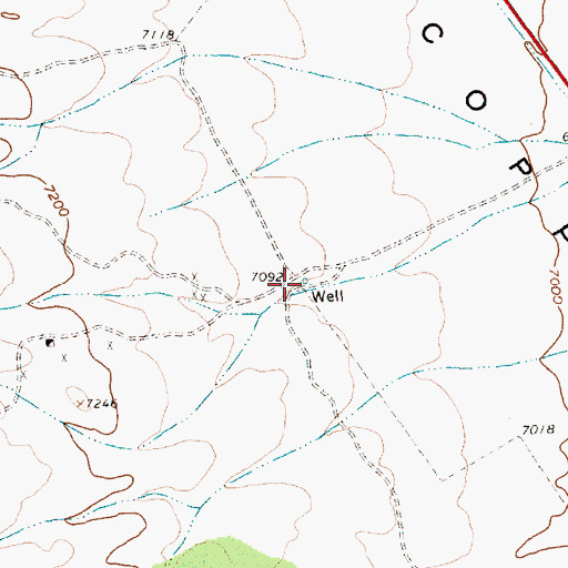 Topographic Map of Deep Well, NV