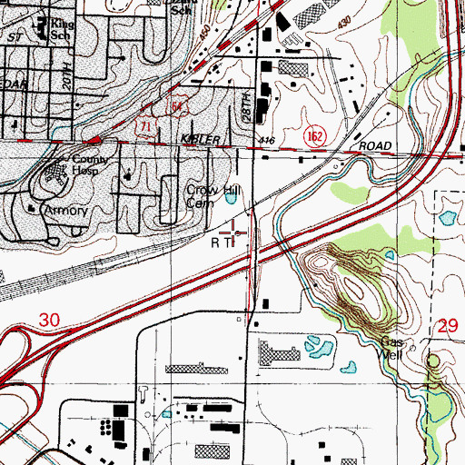 Topographic Map of KFDF-AM (Van Buren), AR