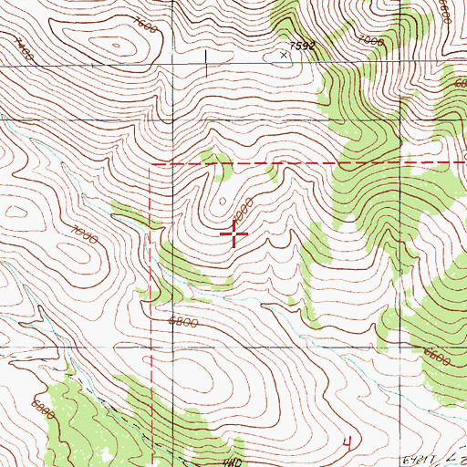 Topographic Map of Huntington Creek Mining Area, NV