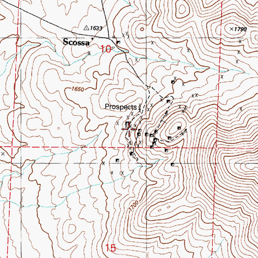 Topographic Map of North Star Mine, NV