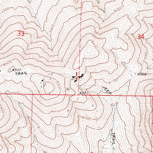 Topographic Map of Arsenic King Mine, NV