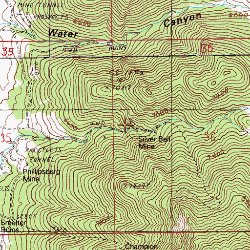 Topographic Map of Silver Bell Mine, NV