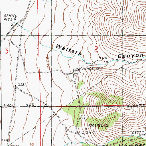 Topographic Map of Steel Galena Mine, NV