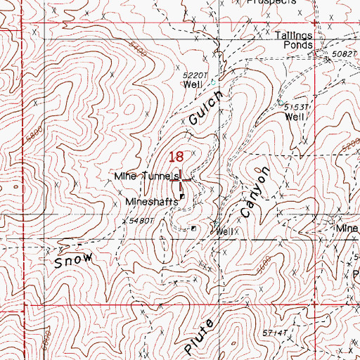 Topographic Map of Good Chance Mine, NV