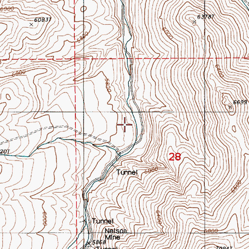 Topographic Map of First Riffles Mine, NV