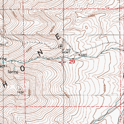 Topographic Map of Southern Pacific Lease Mine, NV