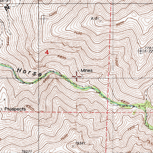 Topographic Map of Big Florence Mine, NV