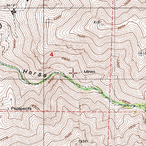 Topographic Map of Florence Mine, NV