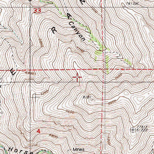 Topographic Map of North Side Mine, NV