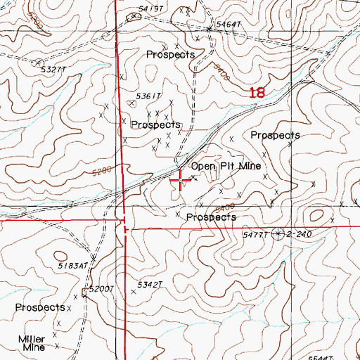 Topographic Map of Dolezal Mine, NV