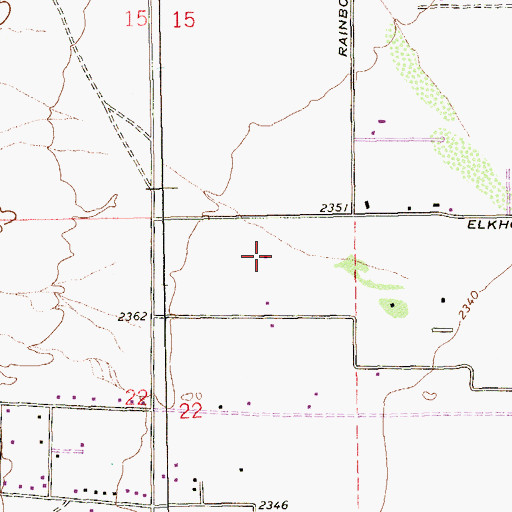 Topographic Map of Double I J Ranch, NV