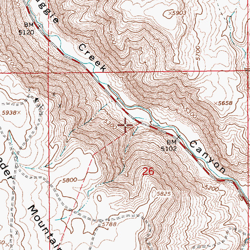 Topographic Map of Maggie Creek Mine, NV