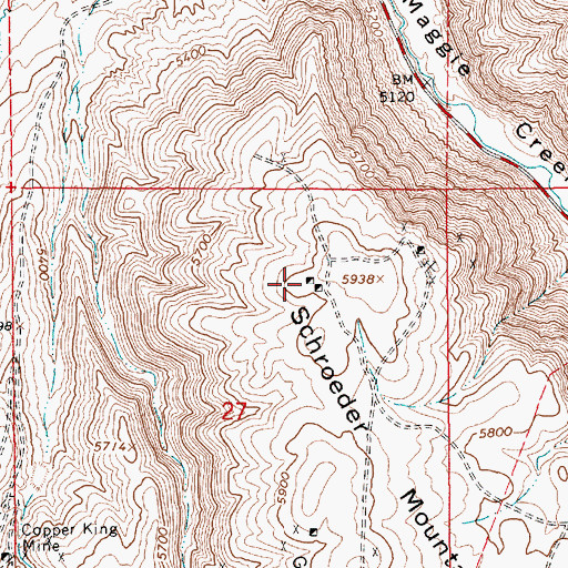 Topographic Map of Nevada Star Mine, NV