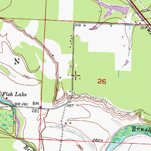 Topographic Map of KTFS-FM (Ashdown), AR