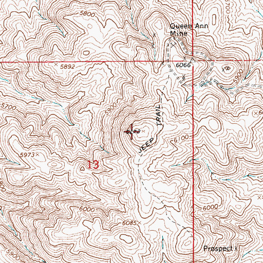 Topographic Map of Maggie Peak, NV