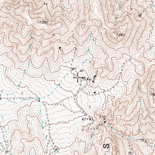 Topographic Map of Gossan Mine, NV