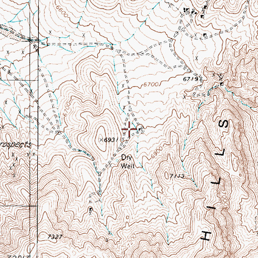 Topographic Map of Government Mine, NV