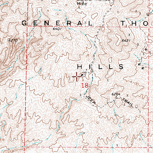 Topographic Map of Valley View Mine, NV