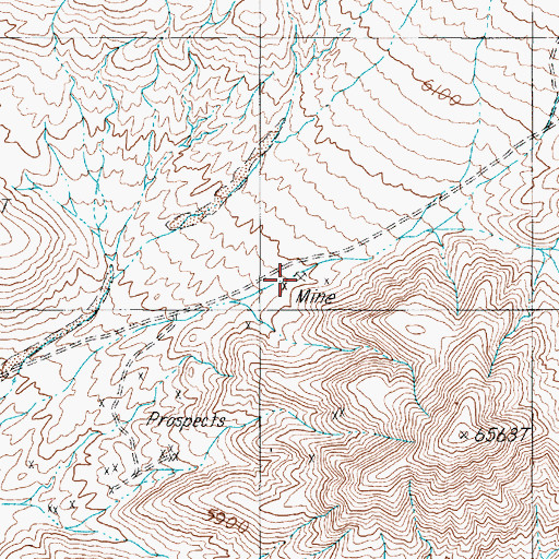 Topographic Map of Jet Mine, NV