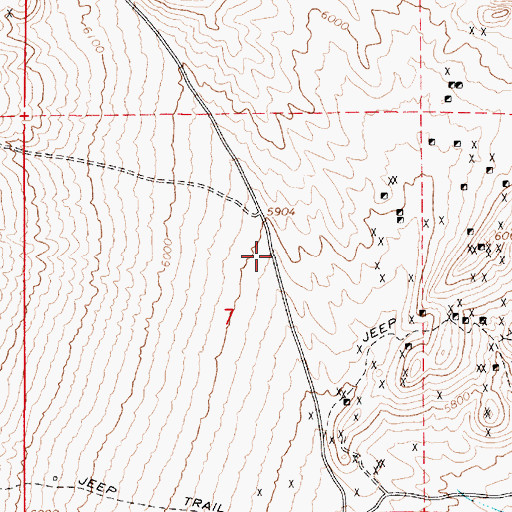 Topographic Map of Lida Mining District, NV