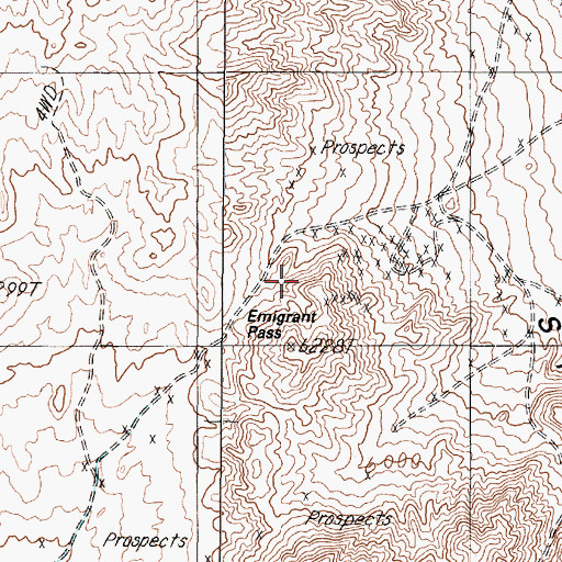 Topographic Map of Blanco Mine, NV