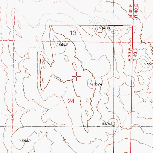 Topographic Map of Crow Springs Mining District, NV
