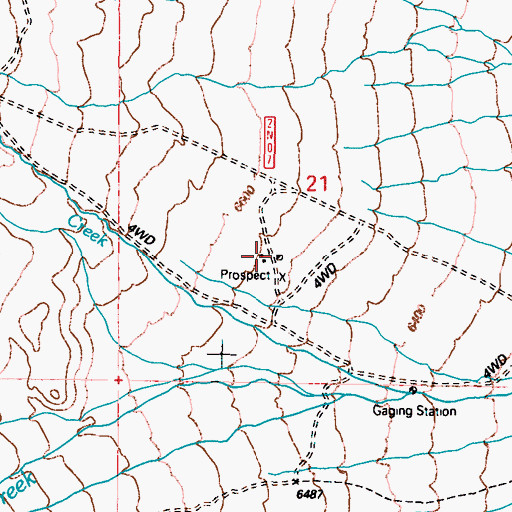 Topographic Map of McNutt Mine, NV