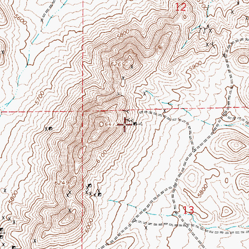 Topographic Map of Ora Mae Mine, NV