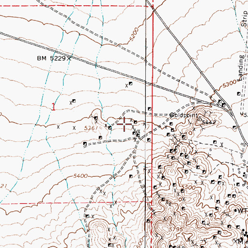 Topographic Map of Seibeck Mine, NV