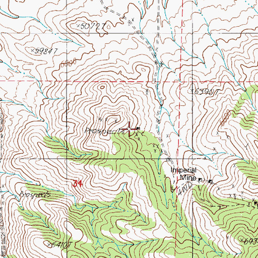 Topographic Map of Big Three Mine, NV
