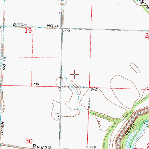 Topographic Map of KHLS-FM (Blytheville), AR