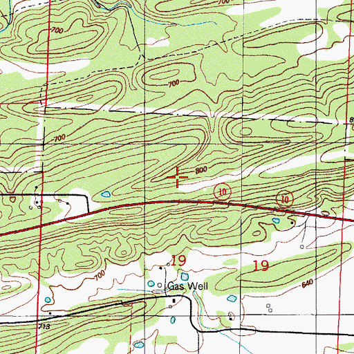 Topographic Map of KEZU-FM (Booneville), AR