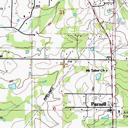 Topographic Map of KVQB-FM (Cabot), AR