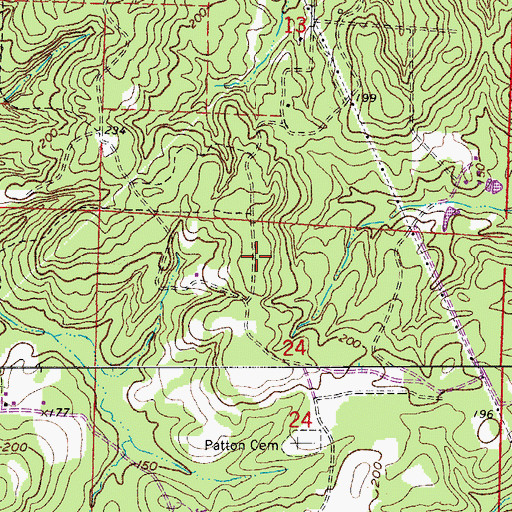 Topographic Map of KCXY-FM (Camden), AR