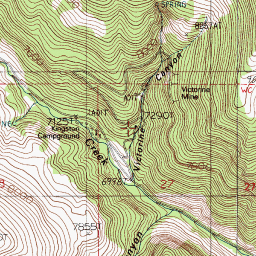 Topographic Map of Horton Mine, NV